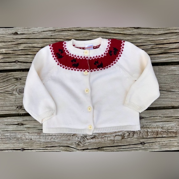Girls GYMBOREE Scottie Dog Holiday Button Up Sweater 2T Winter Events Photos - Picture 5 of 6
